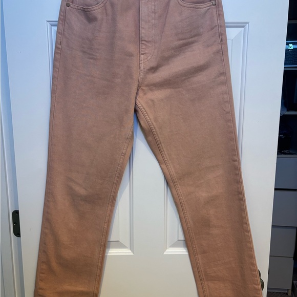 Ulla Johnson Pink Straight Leg Jeans - Picture 1 of 5